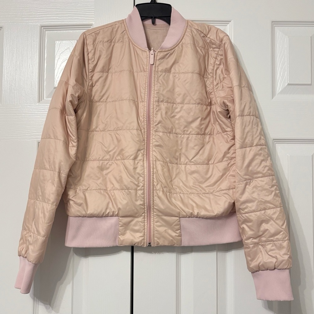 Lululemon Reversible Non Stop Bomber Jacket In Pink Women's Size 8